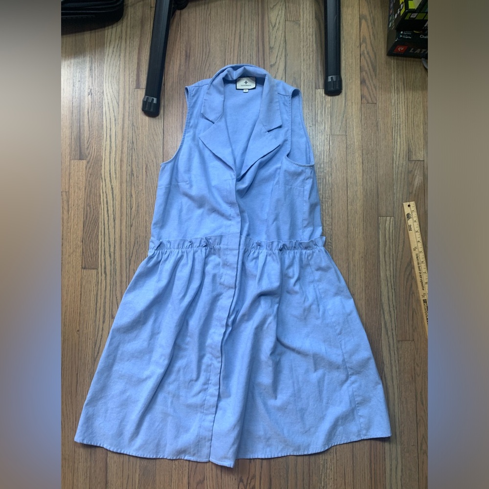 Tuckernuck Sleeveless Light Blue Shirt Dress